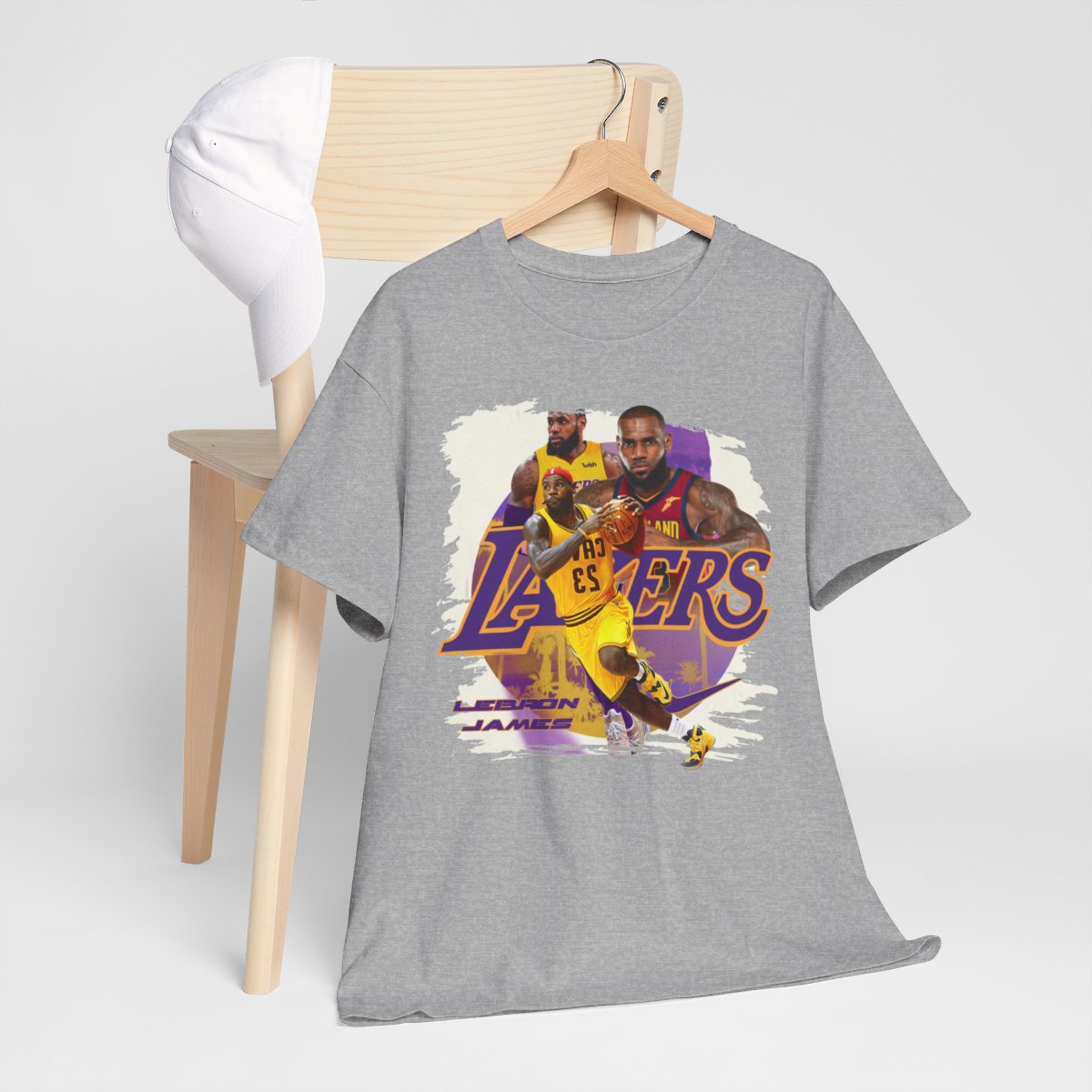 New LeBron James Los Angeles Lakers High Quality Printed Unisex Heavy Cotton T-Shirt