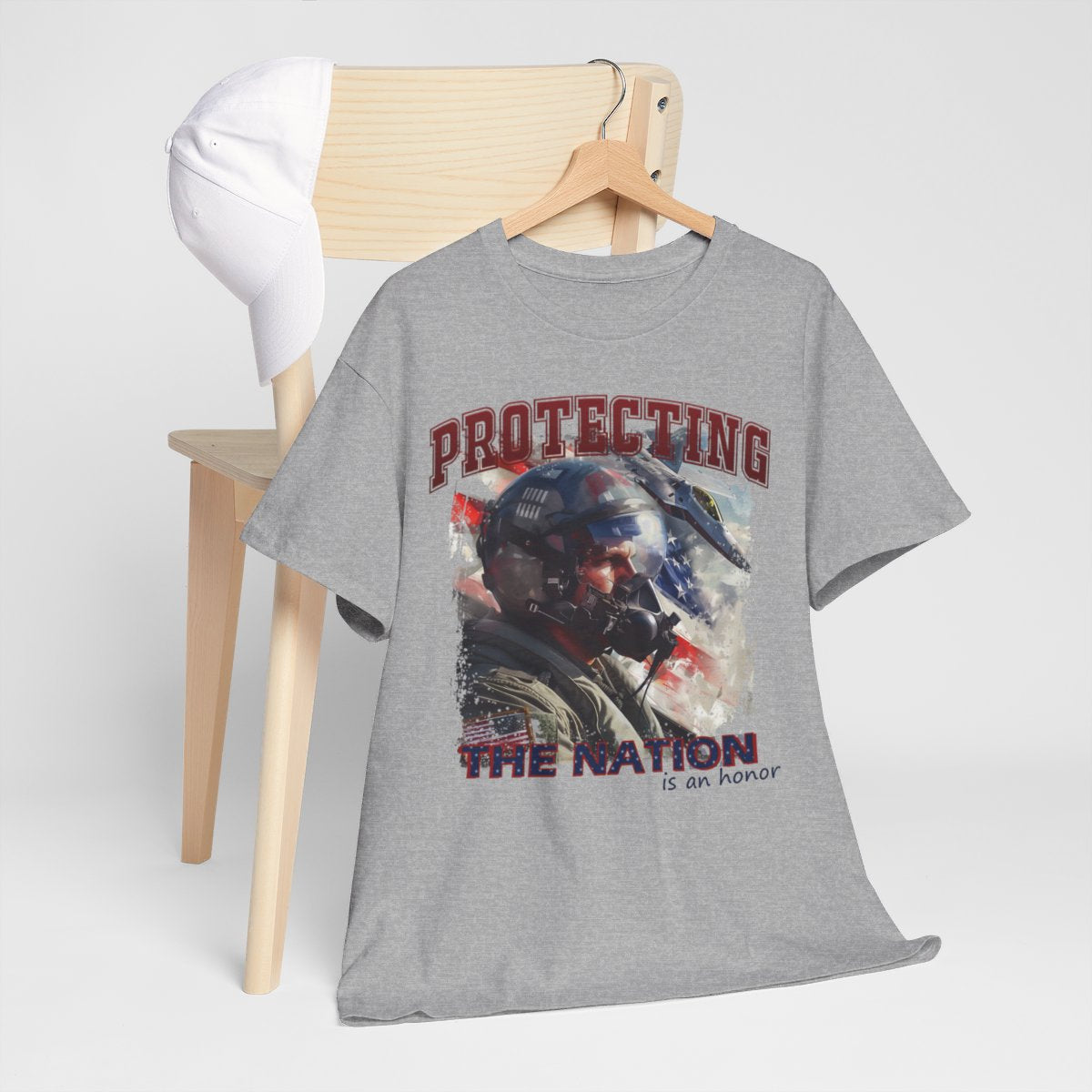 New Military Personnel 'Protecting the nation is an honor' High Quality Printed Unisex Heavy Cotton T-Shirt