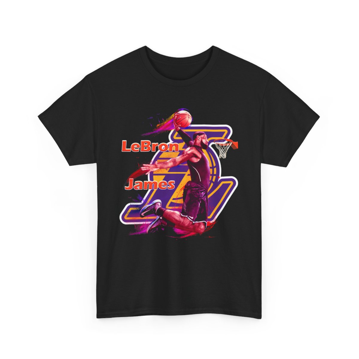 Los Angeles Lakers LeBron James High Quality Printed Unisex Heavy Cotton T-Shirt