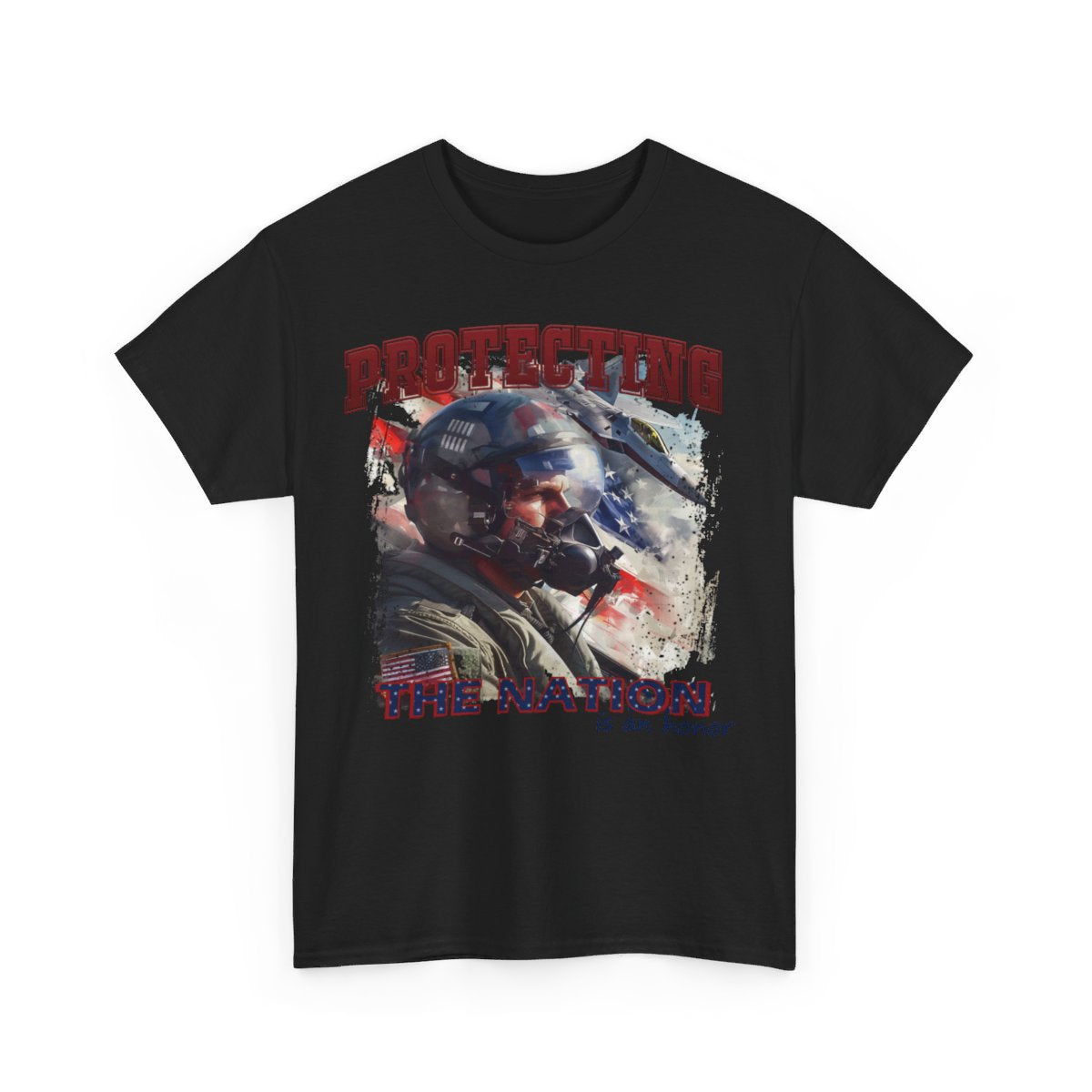 New Military Personnel 'Protecting the nation is an honor' High Quality Printed Unisex Heavy Cotton T-Shirt
