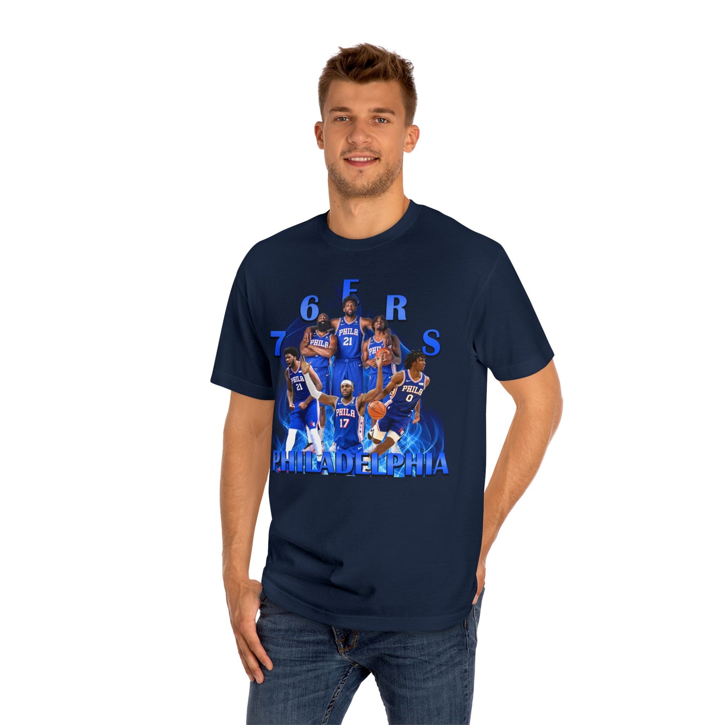 Philadelphia 76ers High Quality Printed Unisex Heavy Cotton T-shirt