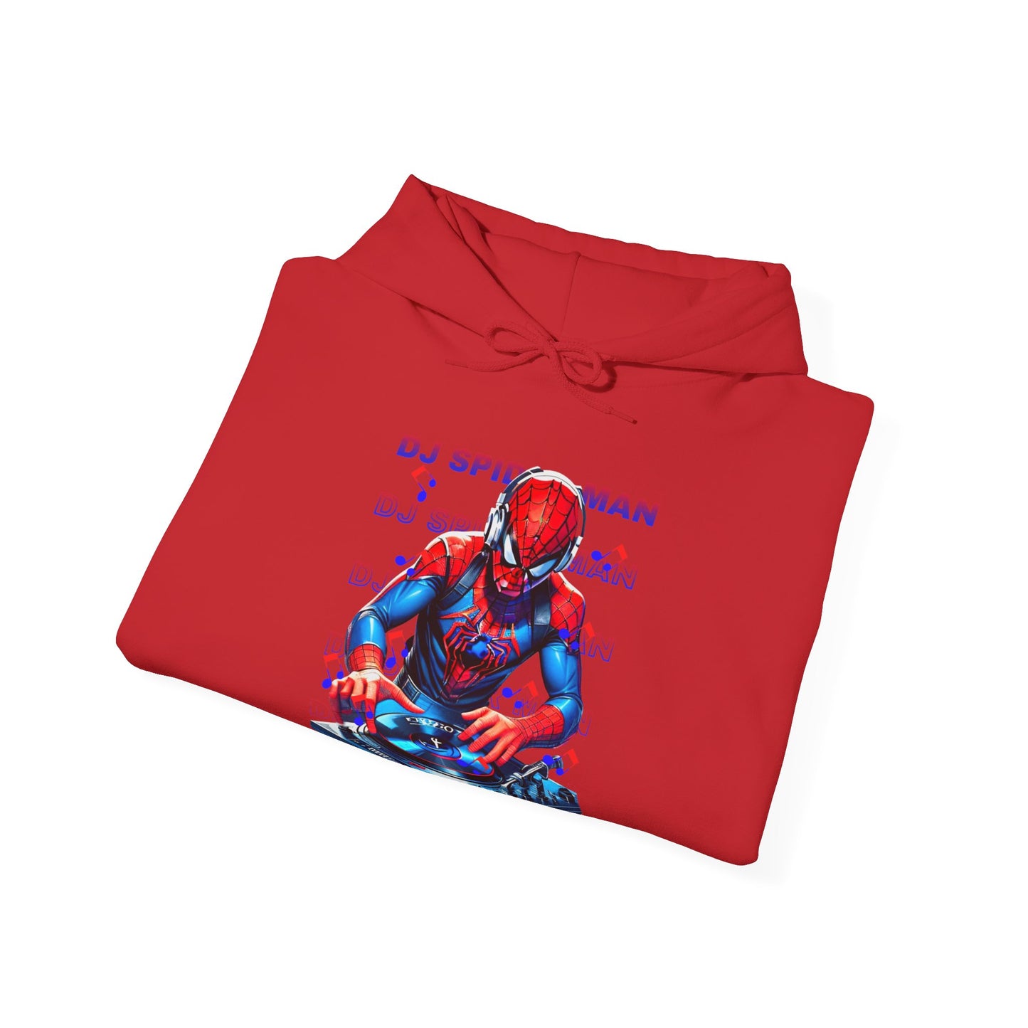 Funny DJ Spider Man High Quality Cleveland Cavaliers Unisex Heavy Blend™ Hoodie