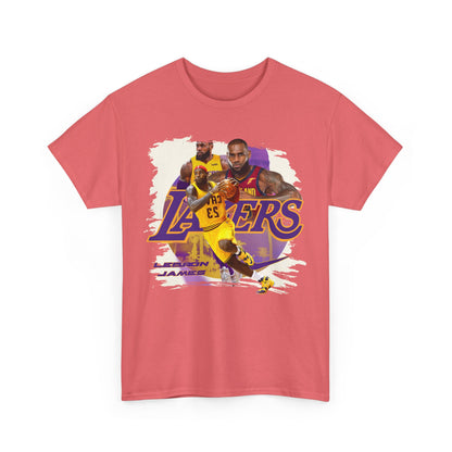 New LeBron James Los Angeles Lakers High Quality Printed Unisex Heavy Cotton T-Shirt