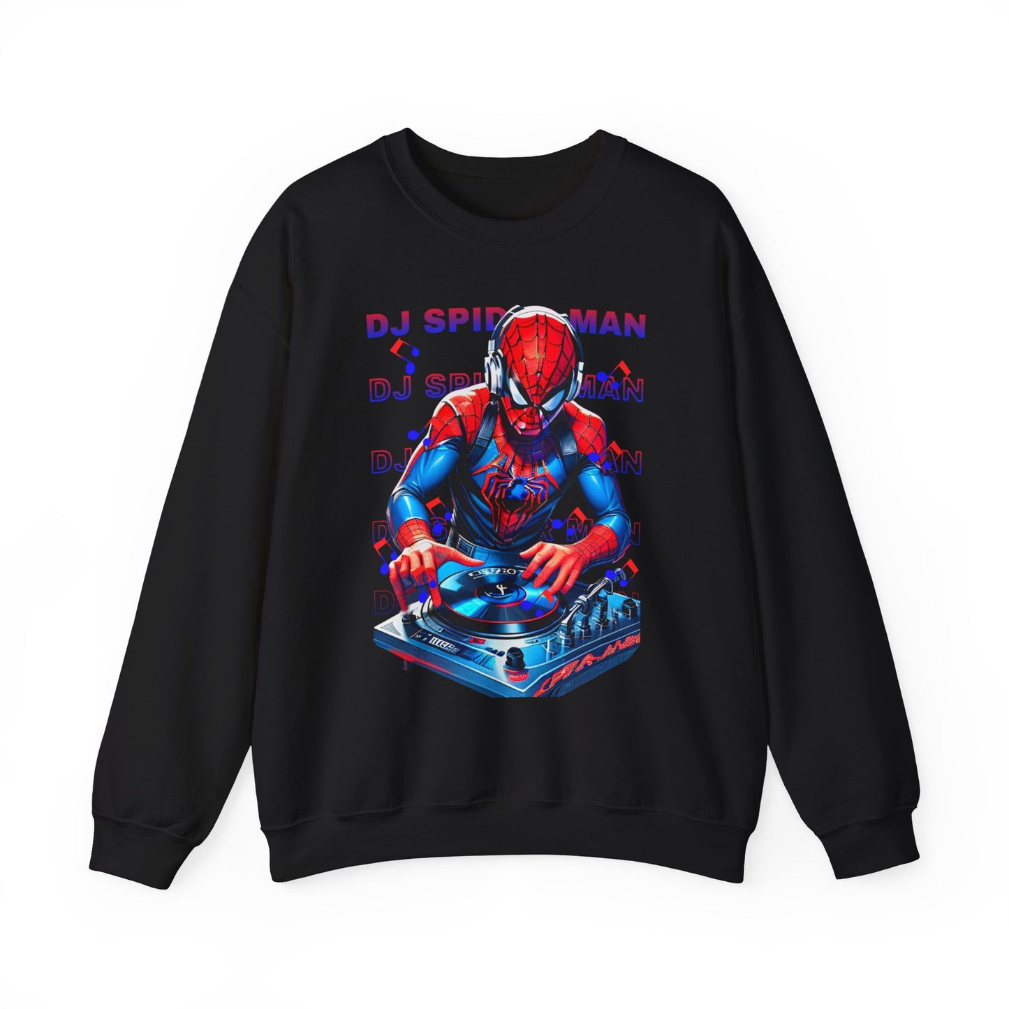 Funny DJ Spider Man High Quality Unisex Heavy Blend™ Crewneck Sweatshirt