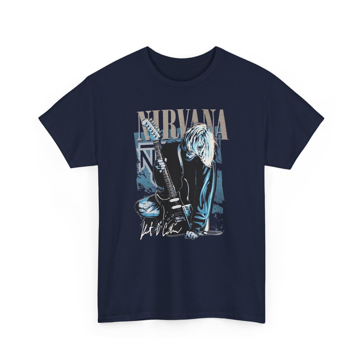 Kurt Cobain Nirvana High Quality Printed Unisex Heavy Cotton T-shirt