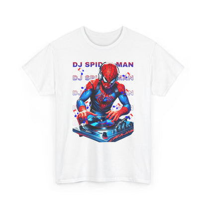 Funny DJ Spider Man High Quality Metallica Printed Unisex Heavy Cotton T-shirt