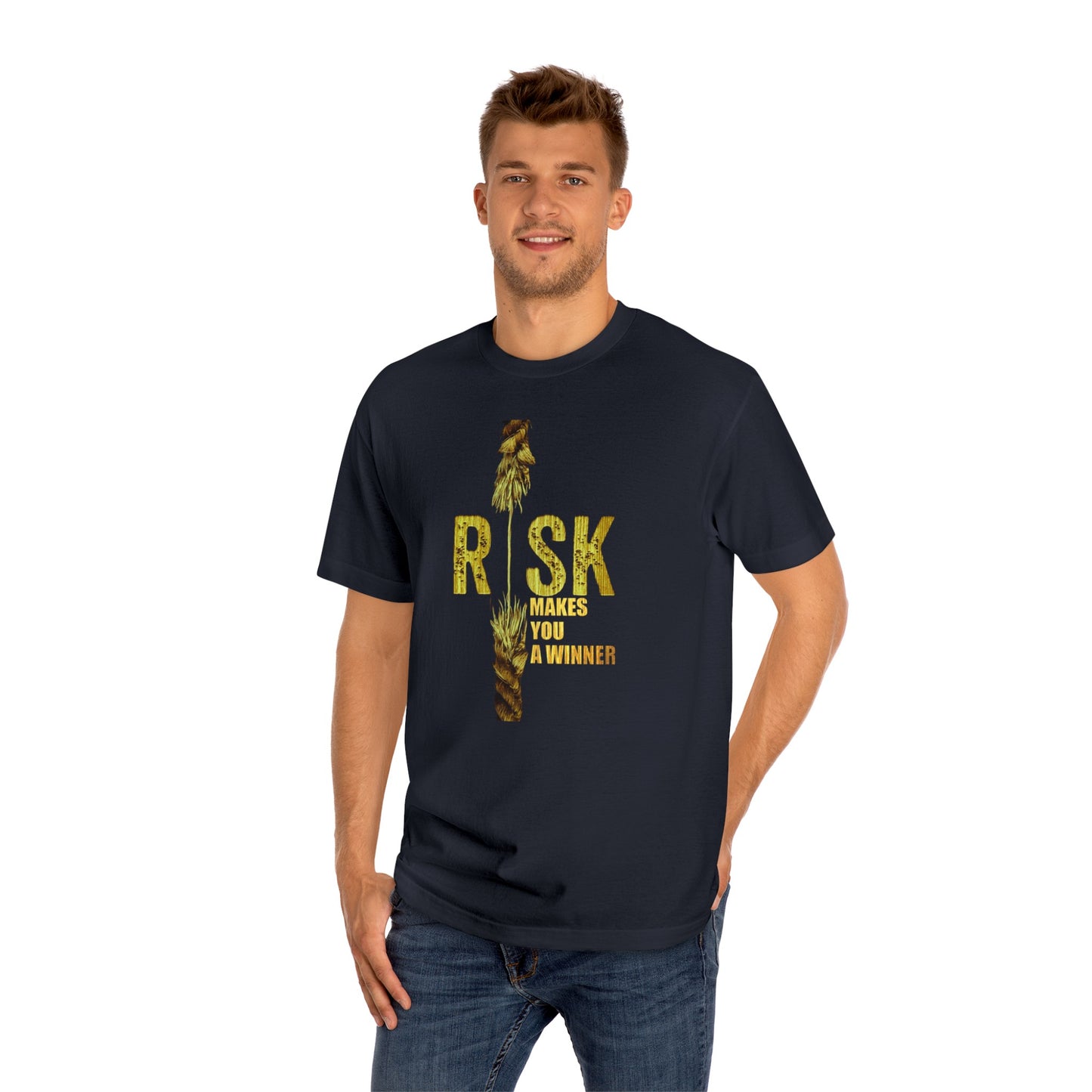 Risk Makes You A Winner Quit High Quality Printed Unisex Heavy Cotton T-shirt