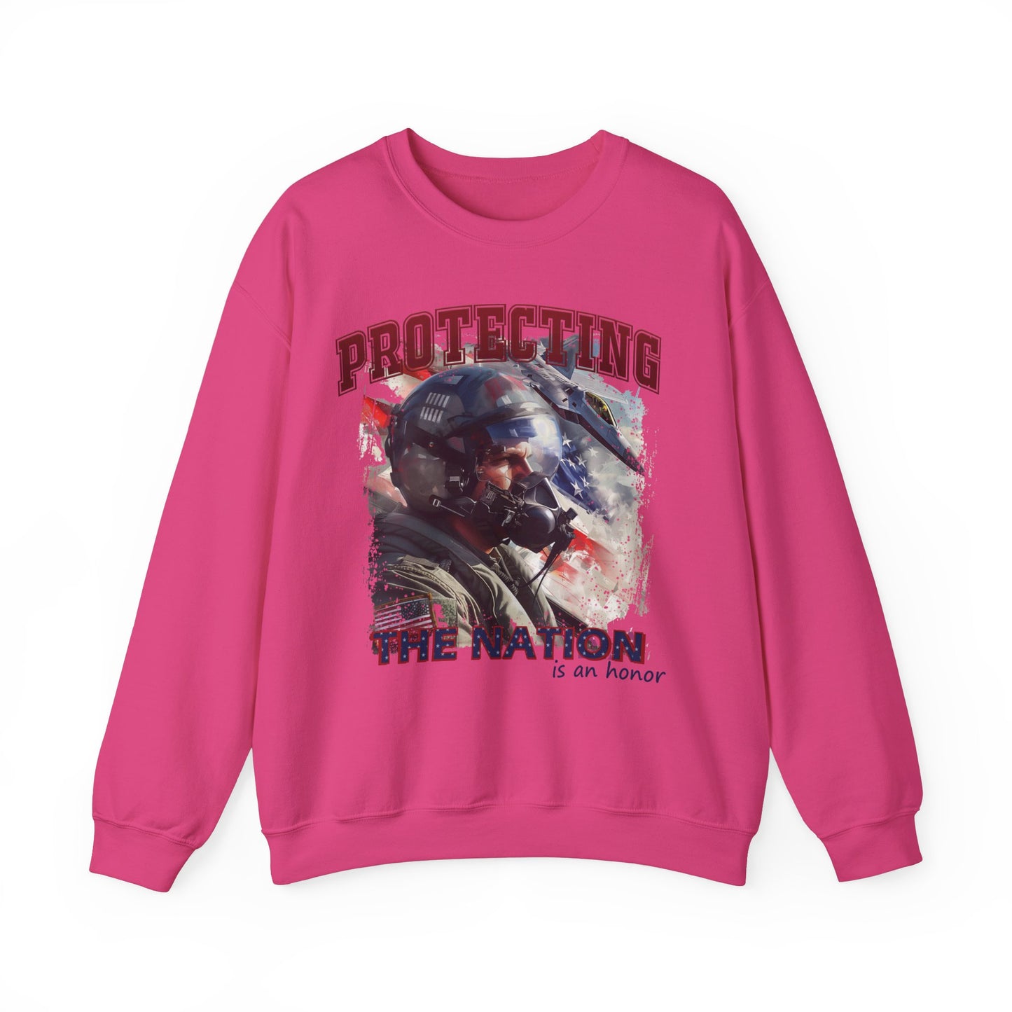 New Military Personnel 'Protecting the nation is an honor' High Quality Unisex Heavy Blend™ Crewneck Sweatshirt