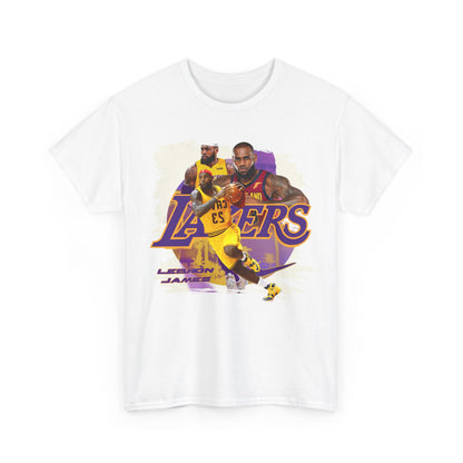 New LeBron James Los Angeles Lakers High Quality Printed Unisex Heavy Cotton T-Shirt