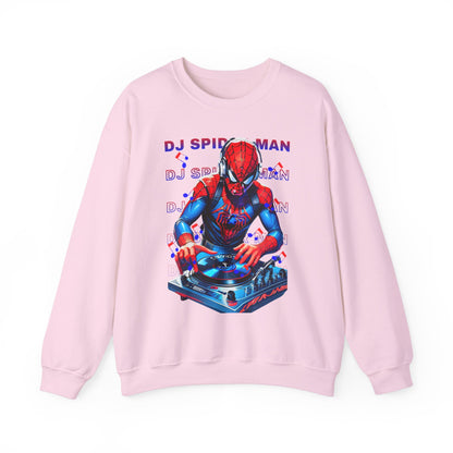 Funny DJ Spider Man High Quality Unisex Heavy Blend™ Crewneck Sweatshirt