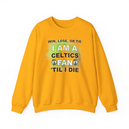 I'm a Celtics fan 'til I die High Quality Unisex Heavy Blend™ Crewneck Sweatshirt