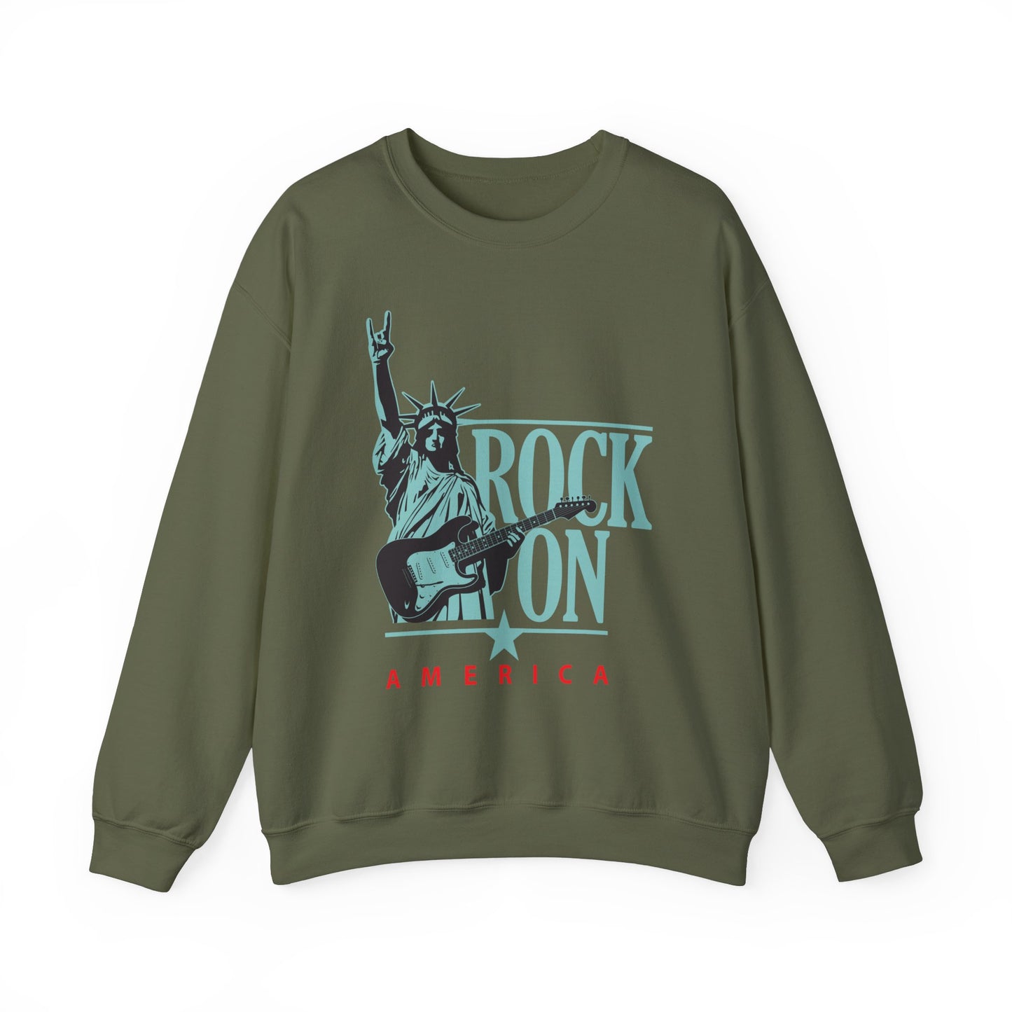 Rock On America High Quality Unisex Heavy Blend™ Crewneck Sweatshirt