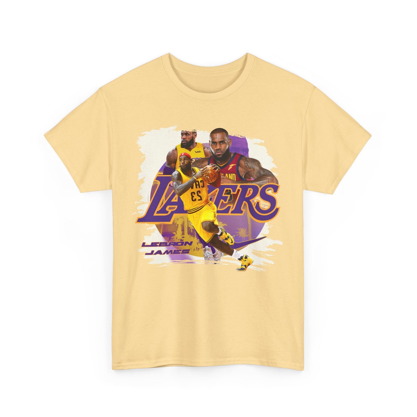 New LeBron James Los Angeles Lakers High Quality Printed Unisex Heavy Cotton T-Shirt