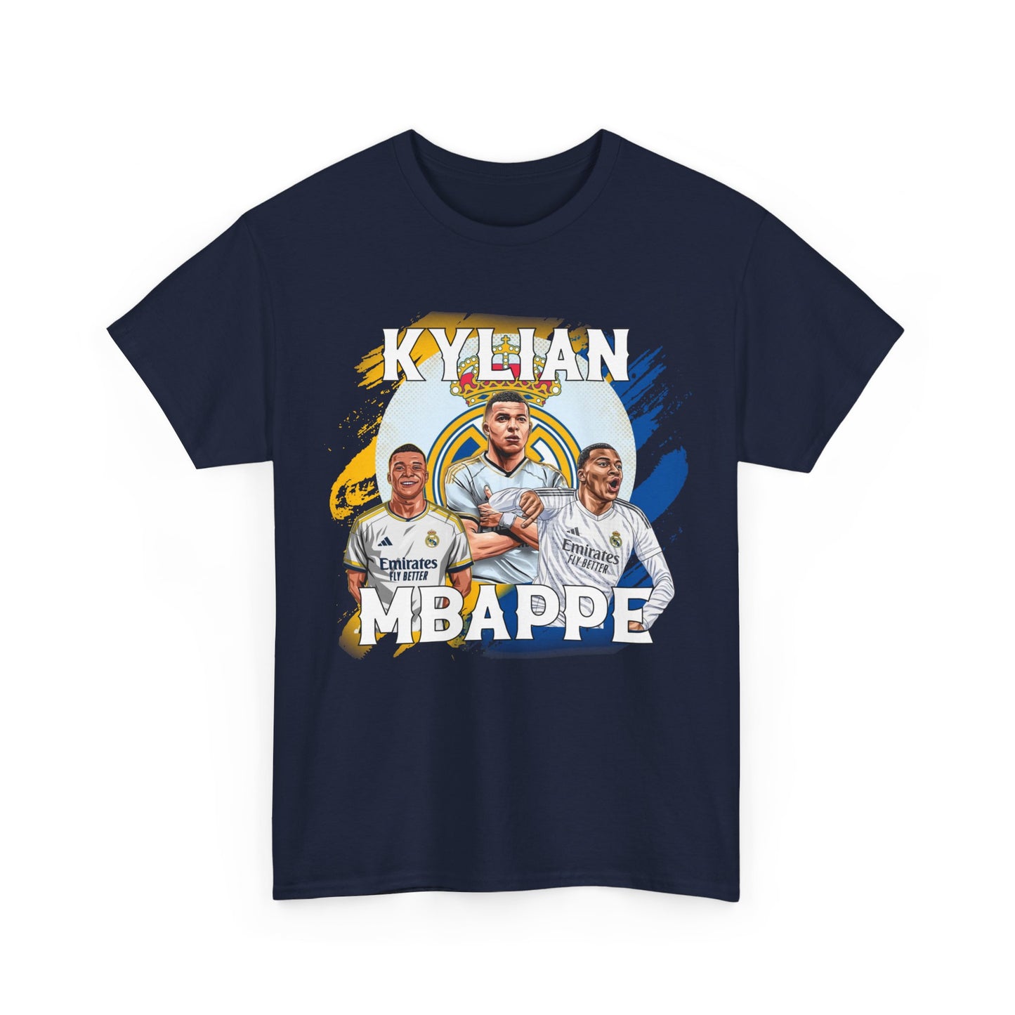 Real Madrid Kylian Mbappé High Quality Printed Unisex Heavy Cotton T-shirt