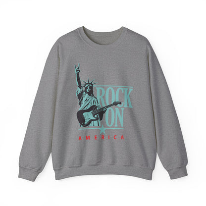 Rock On America High Quality Unisex Heavy Blend™ Crewneck Sweatshirt