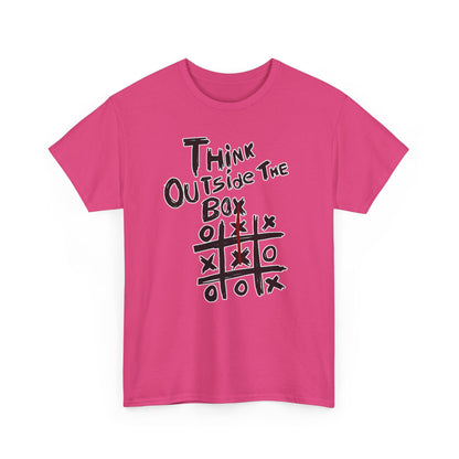Think Outside The Box High Quality Printed Unisex Heavy Cotton T-shirt