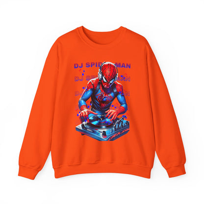 Funny DJ Spider Man High Quality Unisex Heavy Blend™ Crewneck Sweatshirt