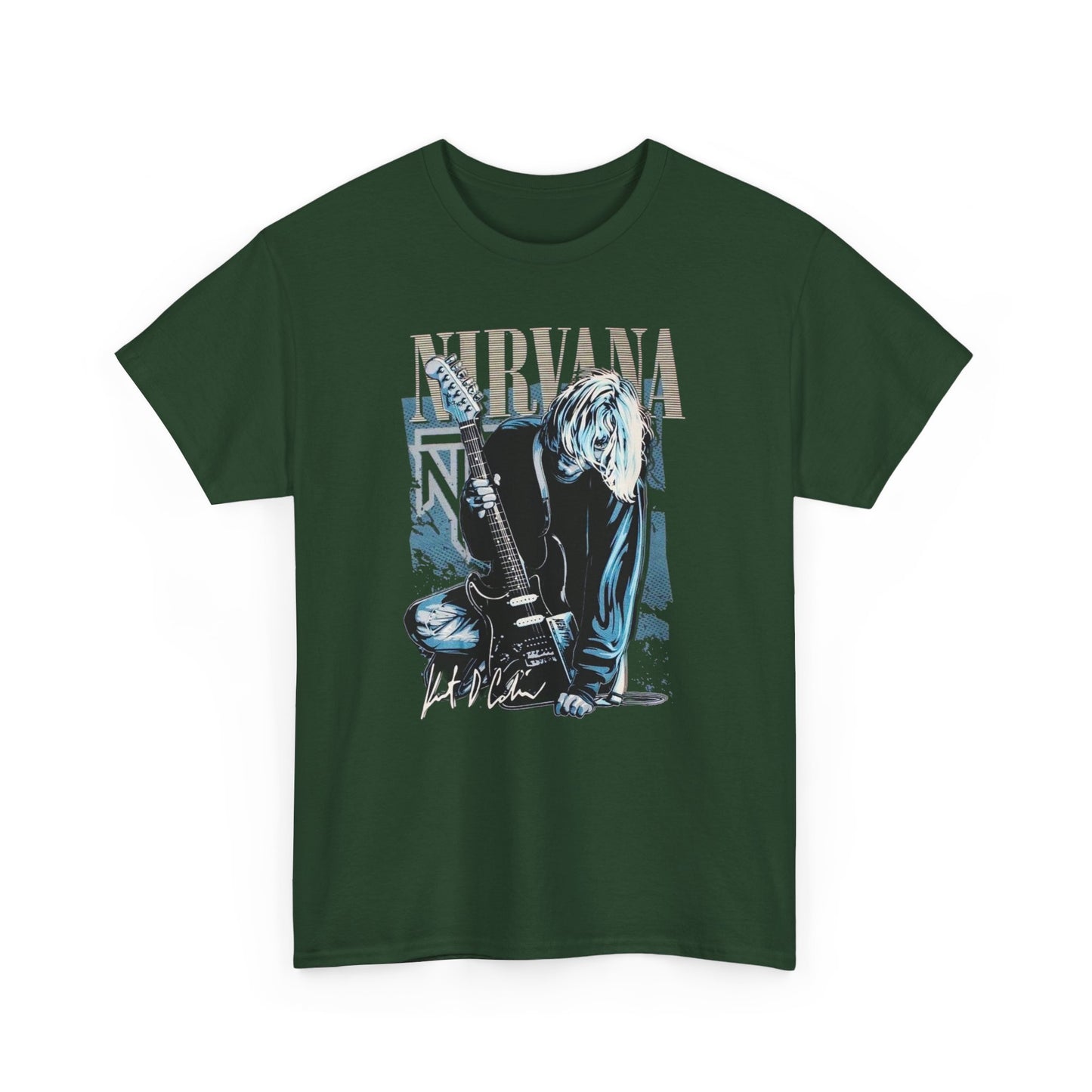 Kurt Cobain Nirvana High Quality Printed Unisex Heavy Cotton T-shirt