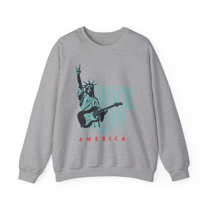 Rock On America High Quality Unisex Heavy Blend™ Crewneck Sweatshirt