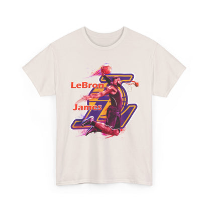 Los Angeles Lakers LeBron James High Quality Printed Unisex Heavy Cotton T-Shirt