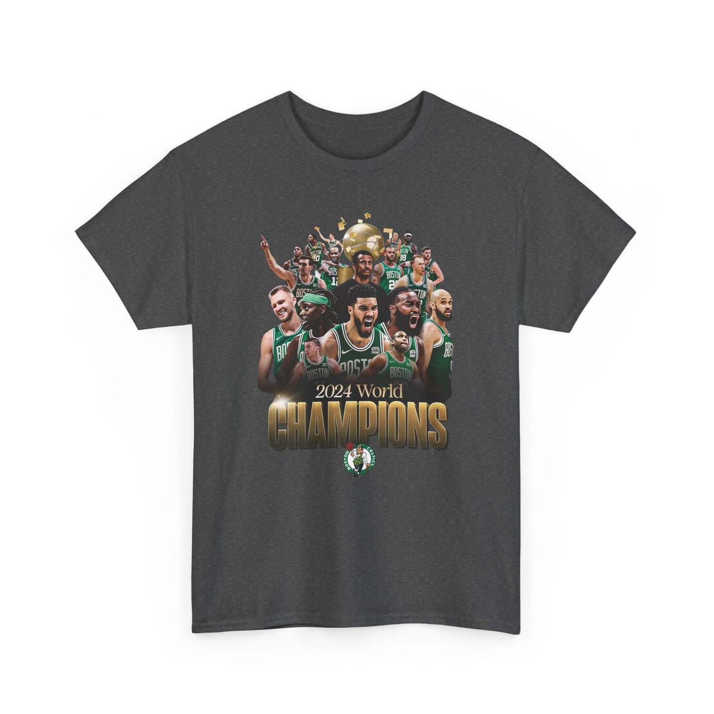 Boston Celtics 2024 World Champions High Quality Printed Unisex Heavy Cotton T-shirt