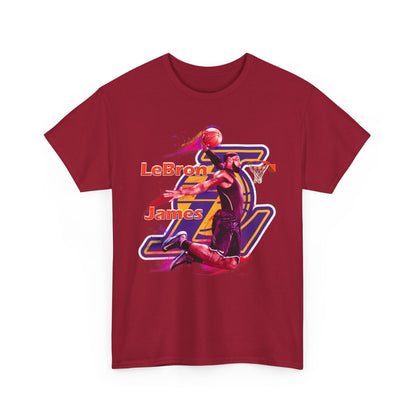 Los Angeles Lakers LeBron James High Quality Printed Unisex Heavy Cotton T-Shirt