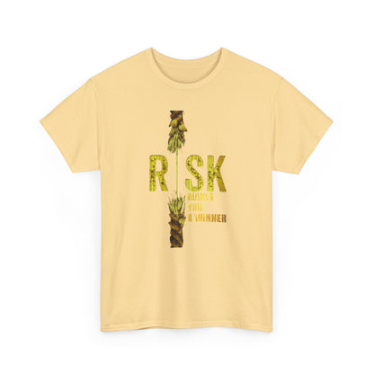 Risk Makes You A Winner Quit High Quality Printed Unisex Heavy Cotton T-shirt