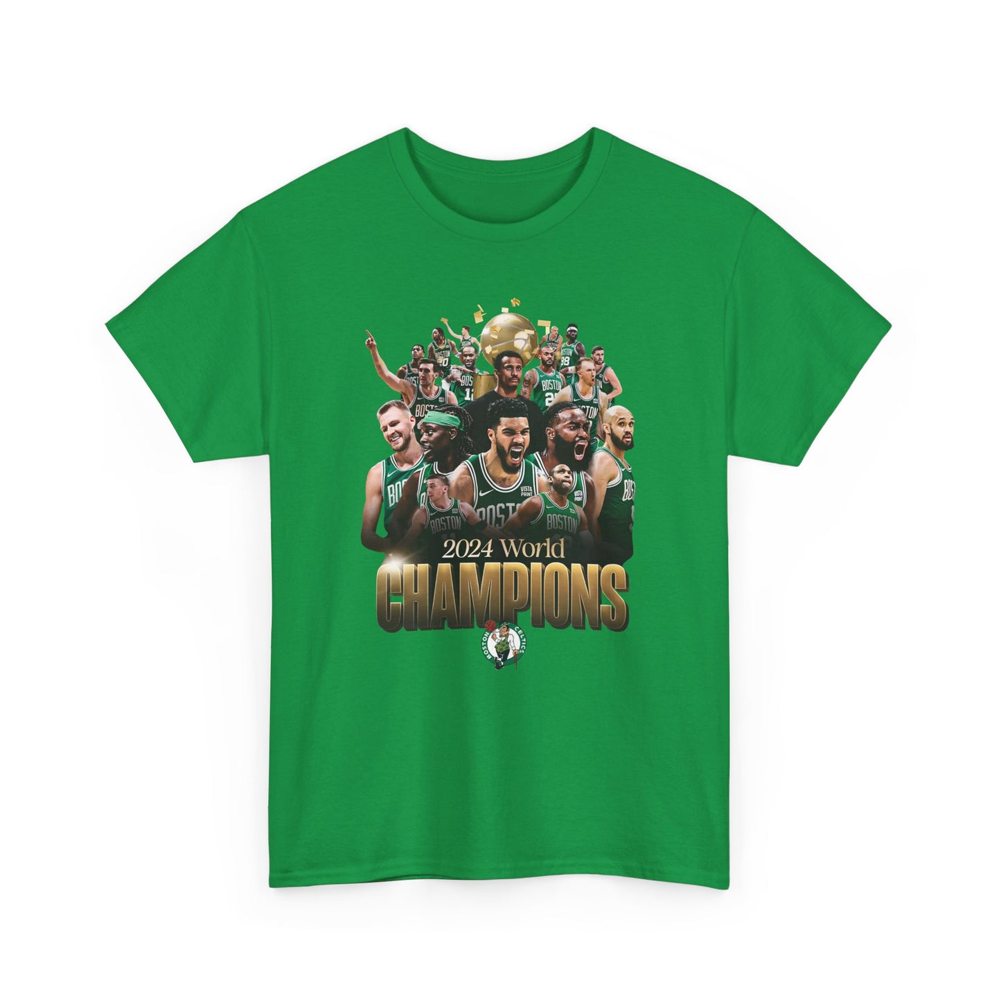 Boston Celtics 2024 World Champions High Quality Printed Unisex Heavy Cotton T-shirt
