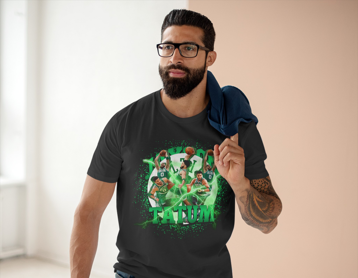 Boston Celtics Jayson Tatum High Quality Printed Unisex Heavy Cotton T-shirt