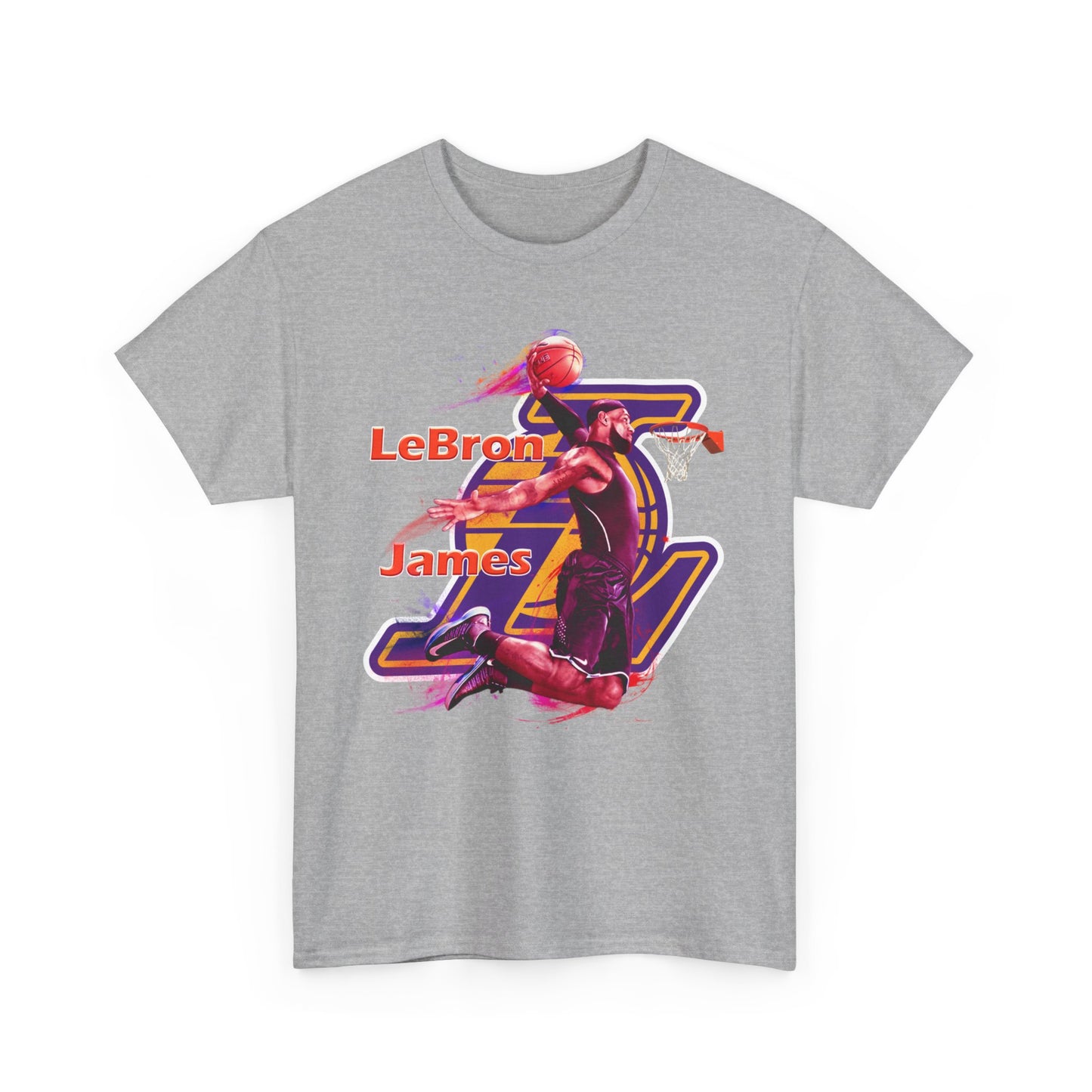 Los Angeles Lakers LeBron James High Quality Printed Unisex Heavy Cotton T-Shirt
