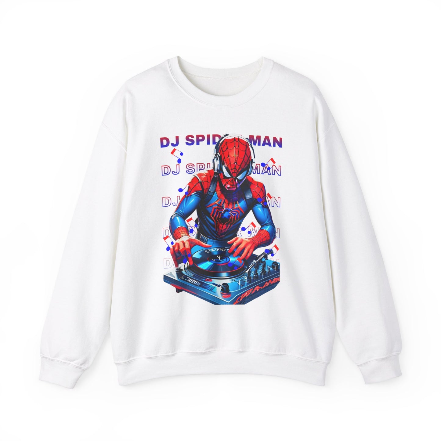 Funny DJ Spider Man High Quality Unisex Heavy Blend™ Crewneck Sweatshirt