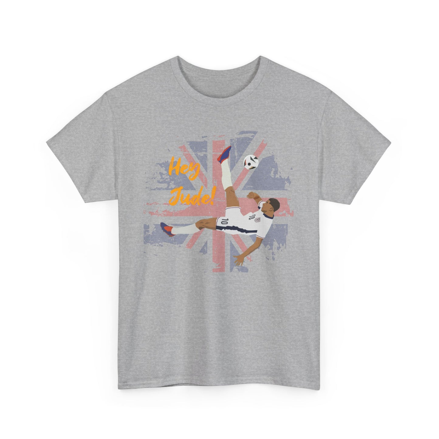 England Jude Bellingham Bicycle Kick High Quality Printed Unisex Heavy Cotton T-shirt