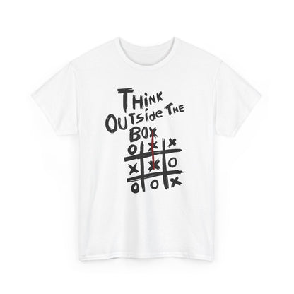 Think Outside The Box High Quality Printed Unisex Heavy Cotton T-shirt