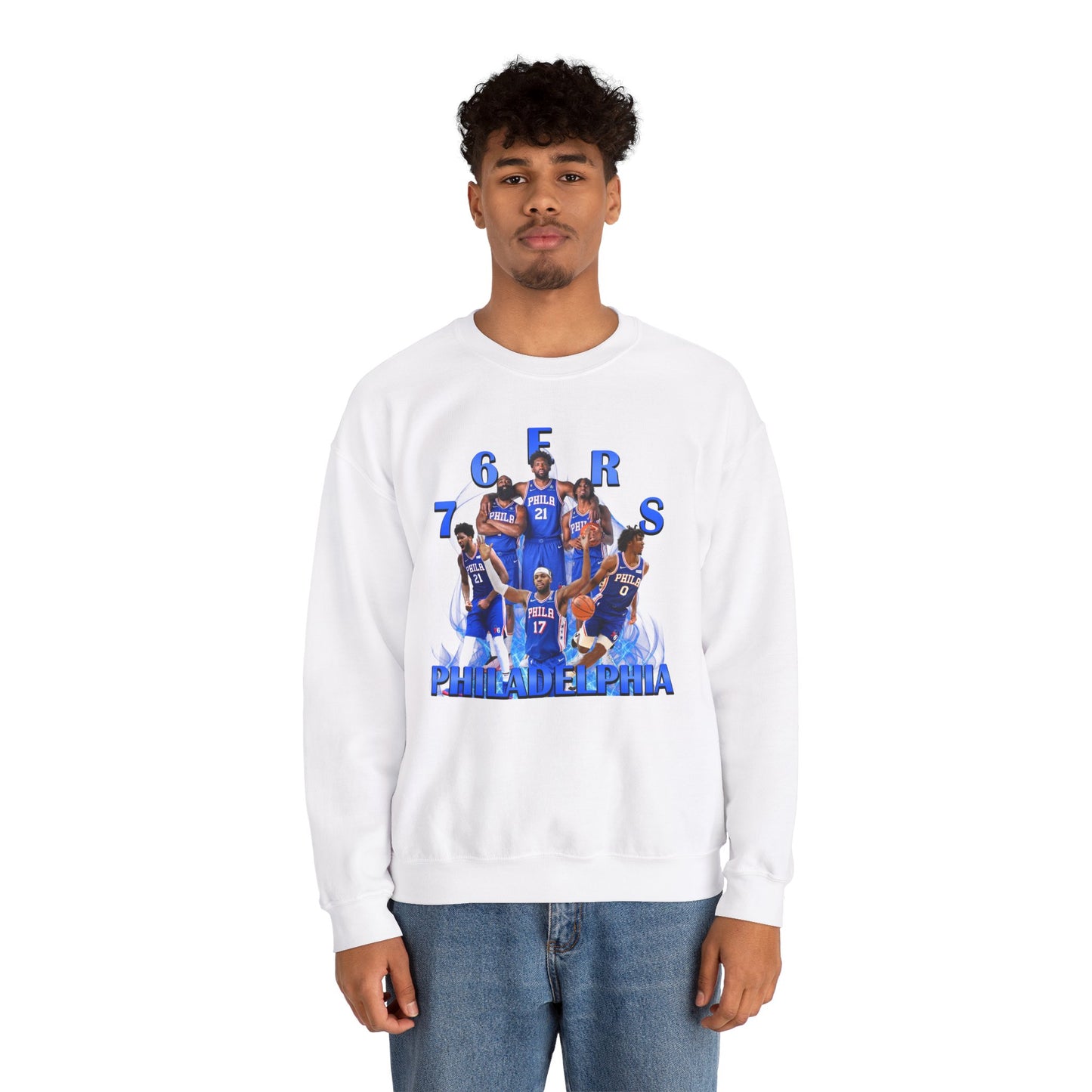 Philadelphia 76ers High Quality Unisex Heavy Blend™ Crewneck Sweatshirt