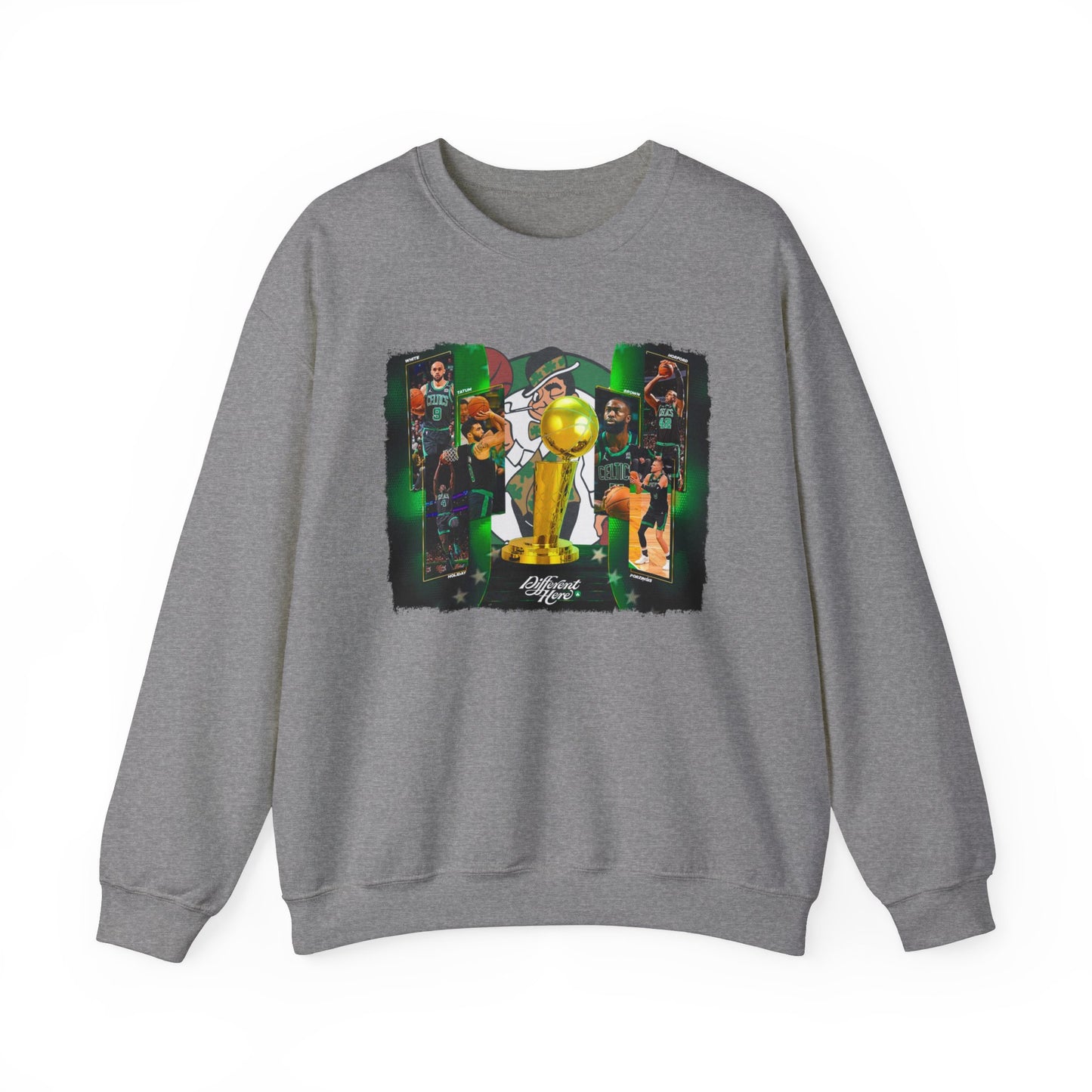 Boston Celtics Different Here High Quality Unisex Heavy Blend™ Crewneck Sweatshirt