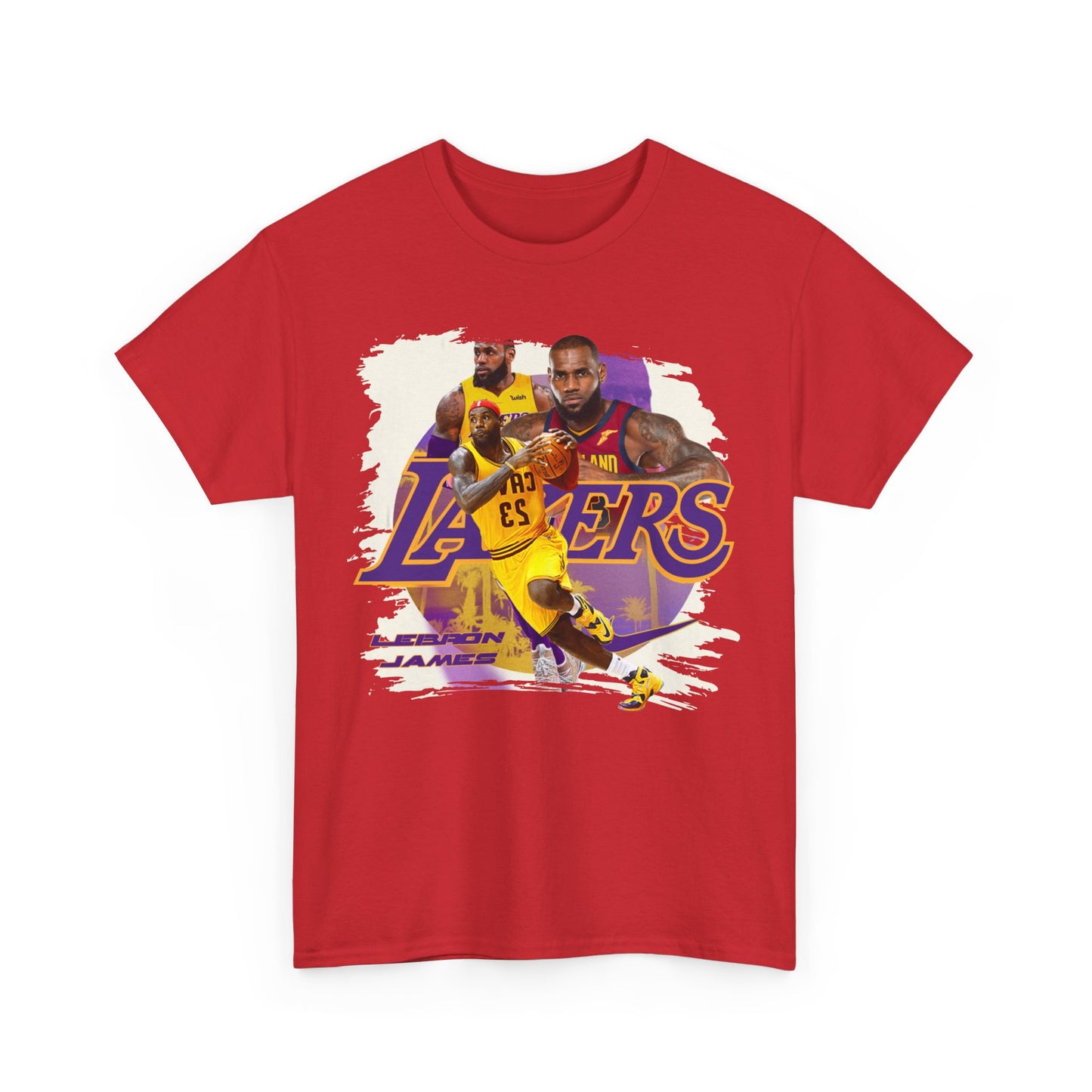 New LeBron James Los Angeles Lakers High Quality Printed Unisex Heavy Cotton T-Shirt