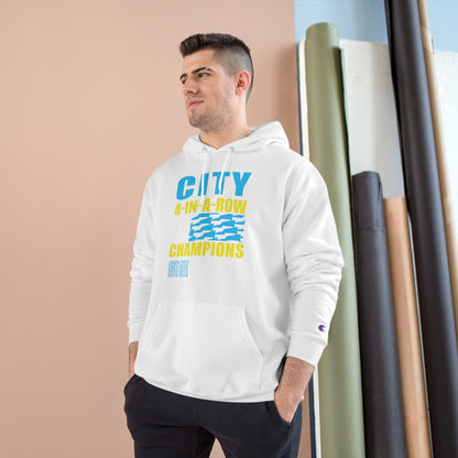 Man City's "Four in a Row" History High Quality Unisex Heavy Blend™ Hoodie