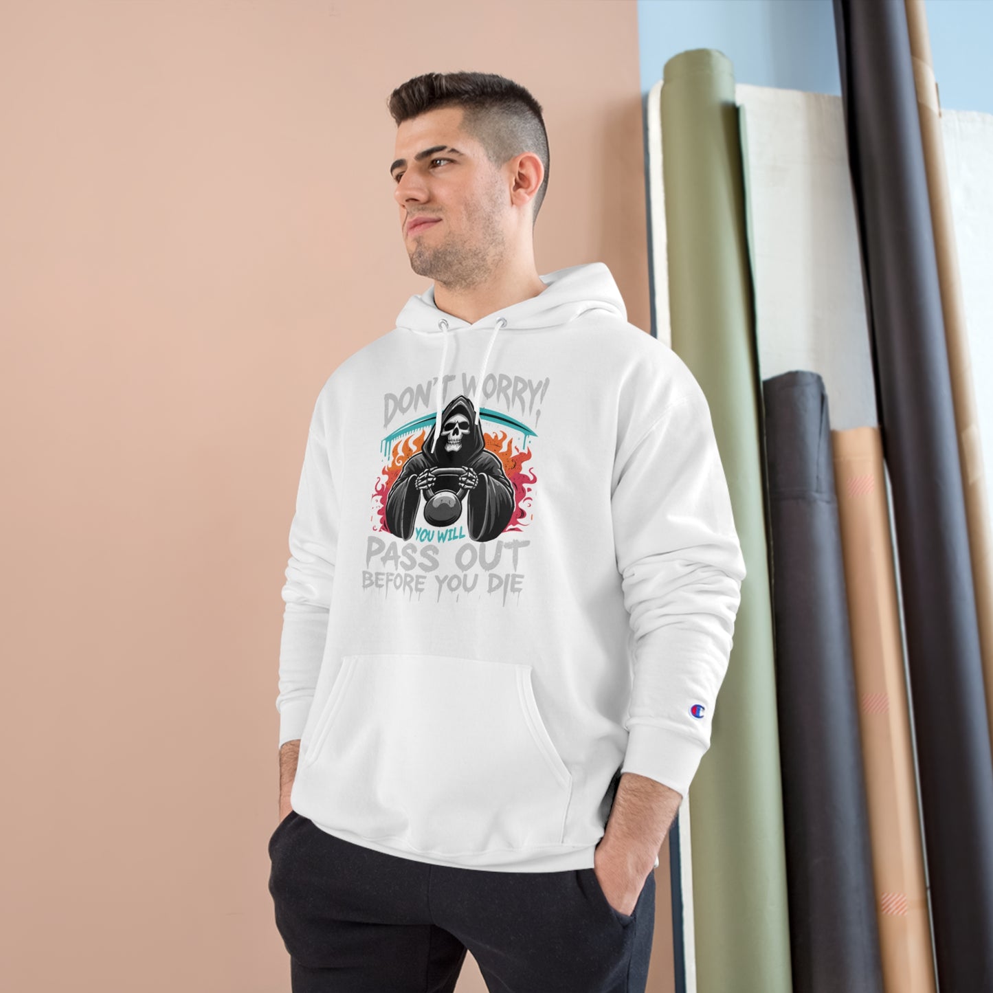 Don't worry you'll Pass Out Before You Die High Quality Unisex Heavy Blend™ Hoodie