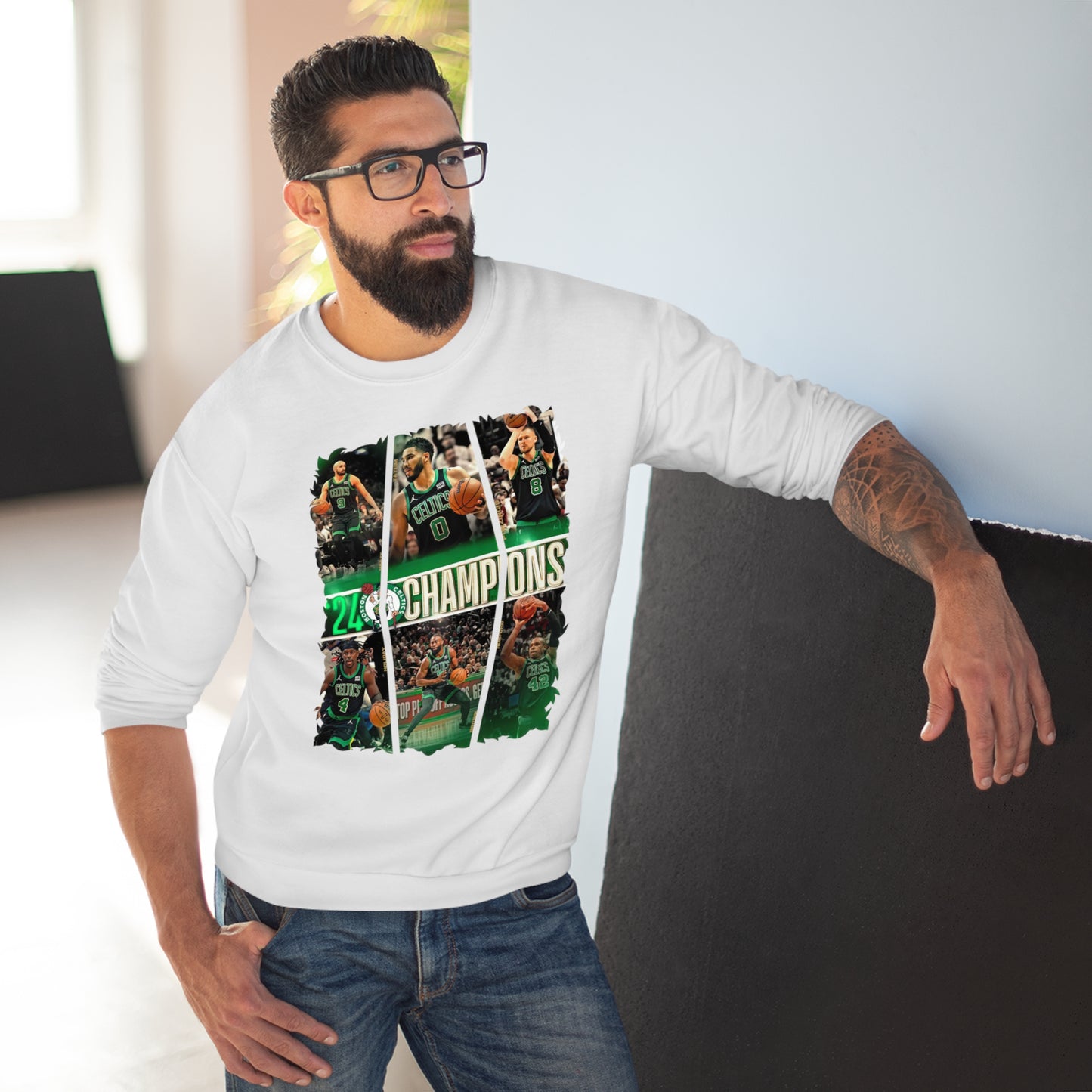Boston Celtics The Champions Of 2024 High Quality Unisex Heavy Blend™ Crewneck Sweatshirt
