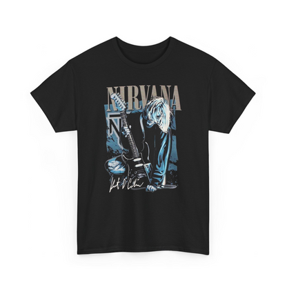 Kurt Cobain Nirvana High Quality Printed Unisex Heavy Cotton T-shirt