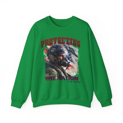 New Military Personnel 'Protecting the nation is an honor' High Quality Unisex Heavy Blend™ Crewneck Sweatshirt