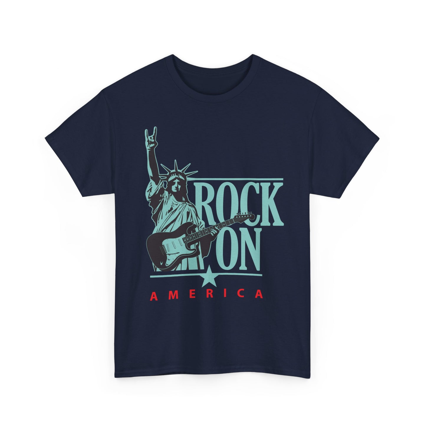 Rock On America High Quality Printed Unisex Heavy Cotton T-shirt