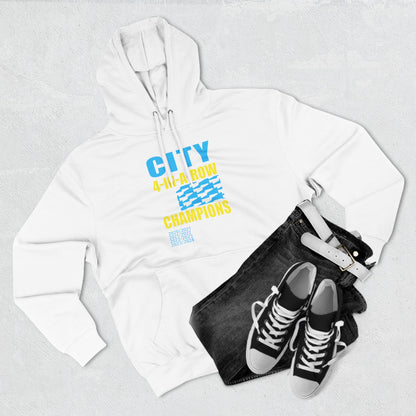 Man City's "Four in a Row" History High Quality Unisex Heavy Blend™ Hoodie