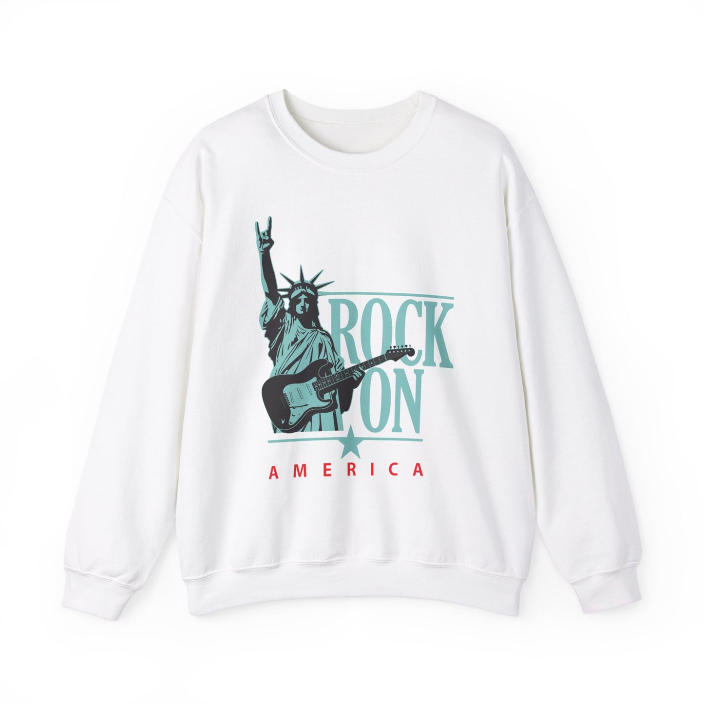 Rock On America High Quality Unisex Heavy Blend™ Crewneck Sweatshirt