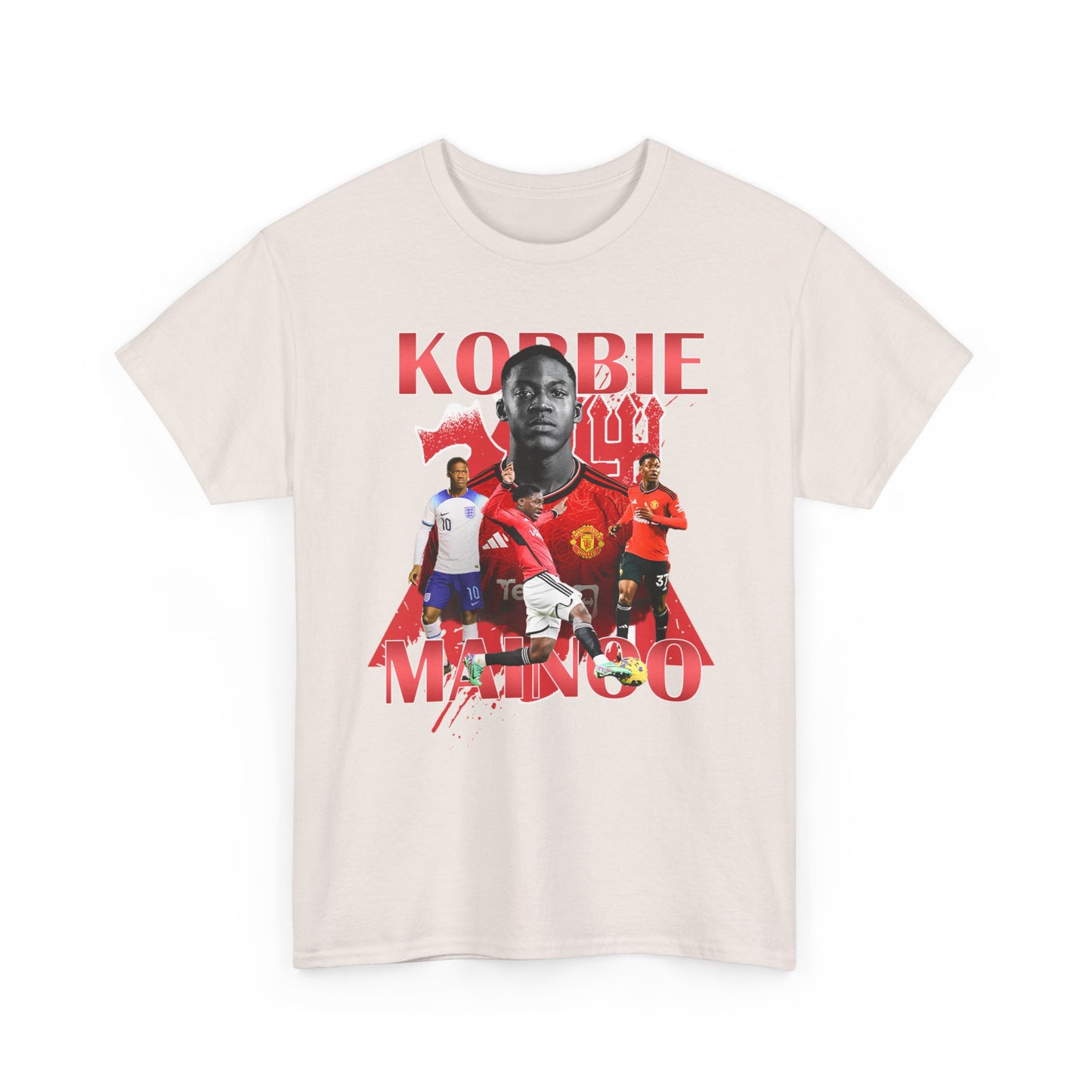 Manchester United Kobbie Mainoo High Quality Printed Unisex Heavy Cotton T-shirt