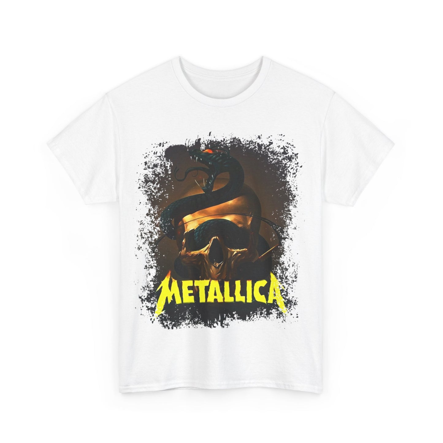 Metallica Black Snake High Quality Printed Unisex Heavy Cotton T-shirt