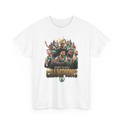 Boston Celtics 2024 World Champions High Quality Printed Unisex Heavy Cotton T-shirt