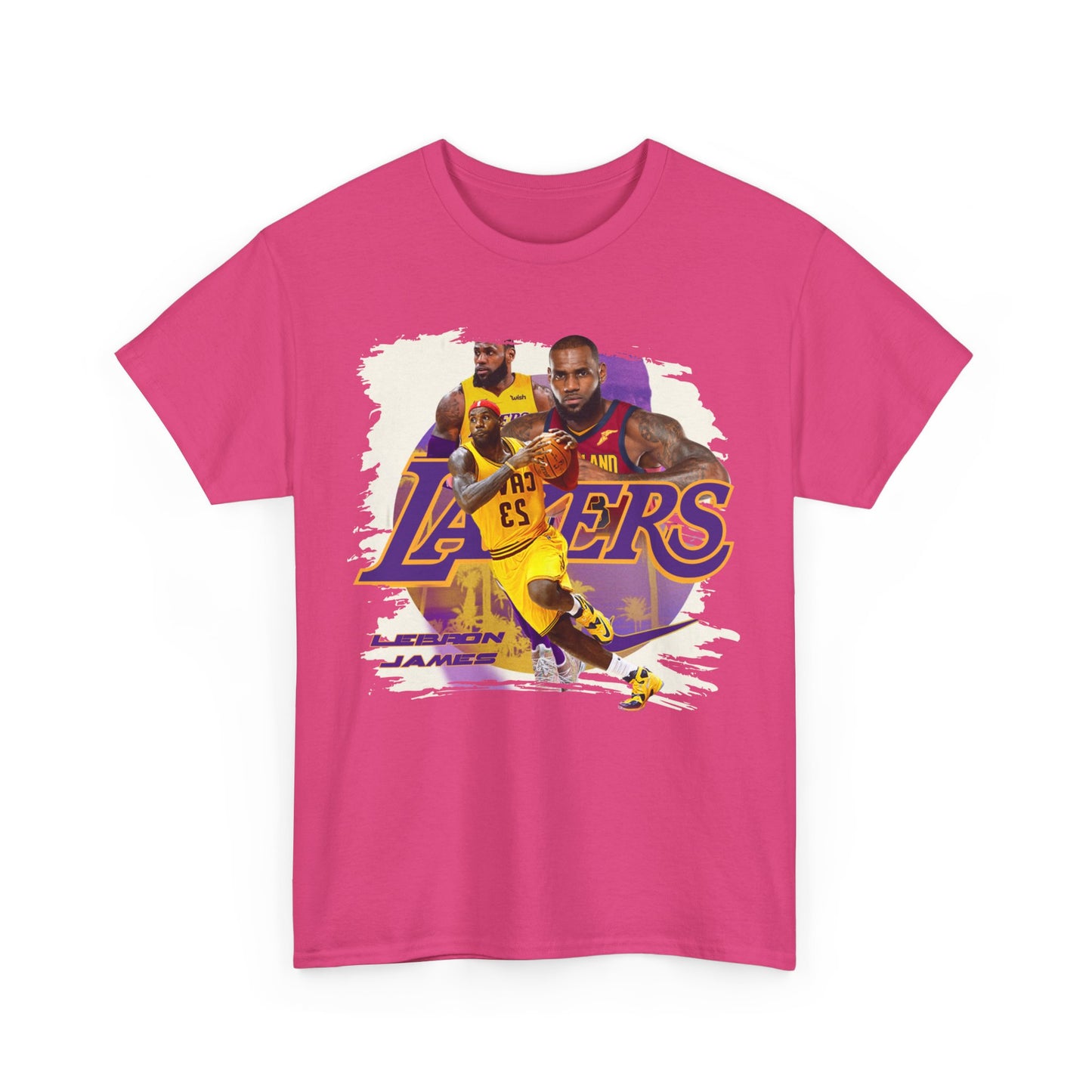 New LeBron James Los Angeles Lakers High Quality Printed Unisex Heavy Cotton T-Shirt