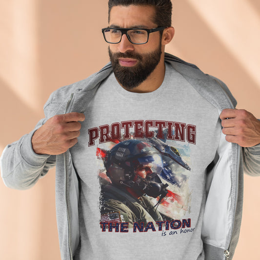 New Military Personnel 'Protecting the nation is an honor' High Quality Unisex Heavy Blend™ Crewneck Sweatshirt