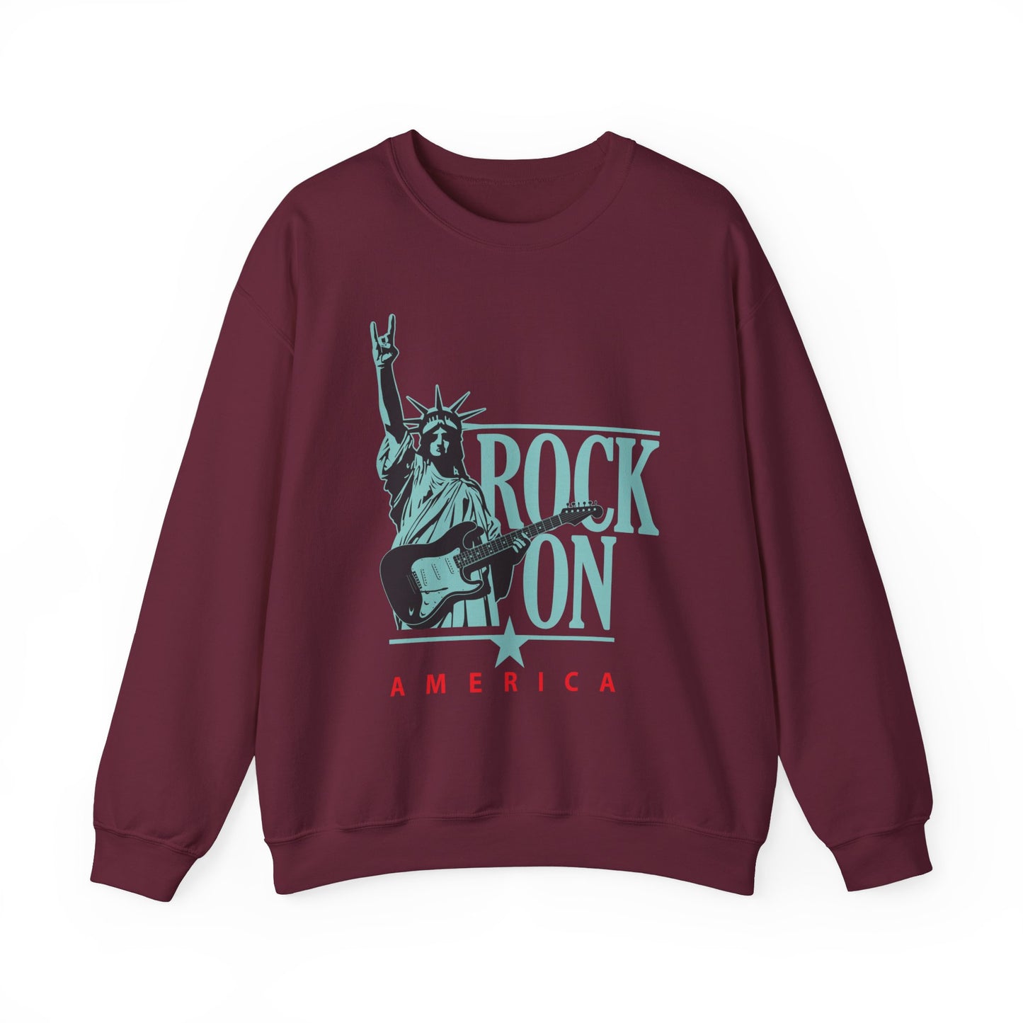 Rock On America High Quality Unisex Heavy Blend™ Crewneck Sweatshirt